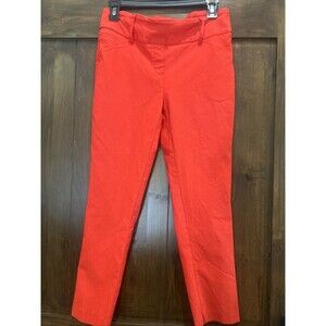 E400 JULES & LEOPOLD Womens Size M Orangish/Red Skinny  Dress Pants EUC